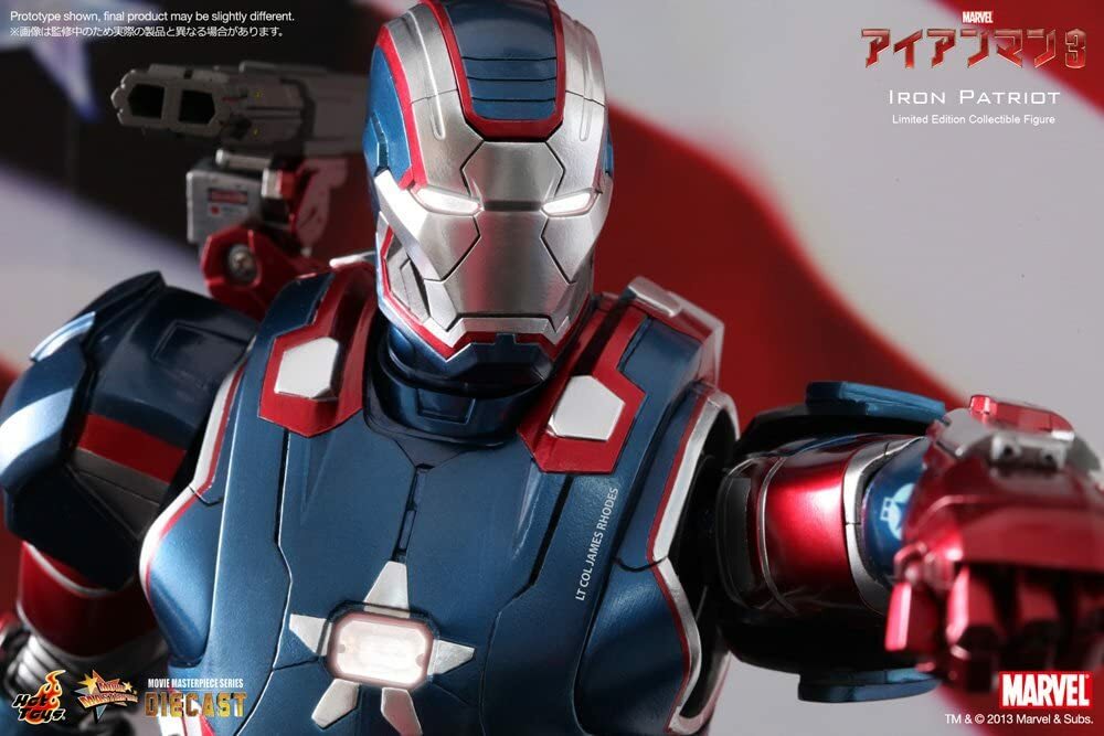新品　動作確認済　ジェントル IRON MAN3 アイアンマン 3 パトリオット Hot Toys Iron Man 3 Patriot Limited Edition Figurine for
