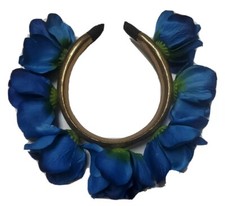 Ukrainian Blue Flower Headband, Girls Hair Accessories, Vinok