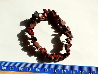 Roter Jaspis Chip Perlen Armband