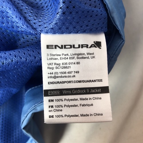 Endura Gridlock II Cycling Jacket Womens sz Small Blue Waterproof - Picture 12 of 12