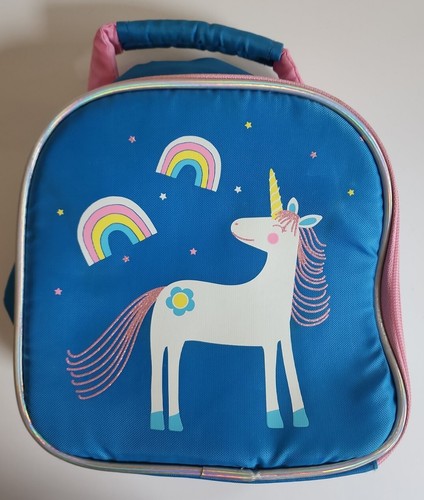 Einhorn Brotdose Tragetasche Tasche Alltag Schule Thermo - Rosa Blau