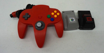 AUTHENTIC OEM RED NINTENDO  64 CONTROLLER  (125396-1 JOO BY106D)