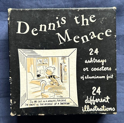 1952 Dennis The Menace Thick Foil Coated Paper Ashtrays / Contains 17 out of 24 - Picture 2 of 12