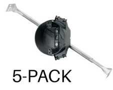 5-Pack Pass & Seymour S120HAC 4″ Round Ceiling Box Adjustable Hanger