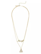 Bioworld Harry Potter Double Necklace 16" Deathly Hollows & 14" Always Jewelry