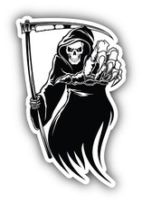 Grim Reaper Vinyl Sticker Car Bumper Decal