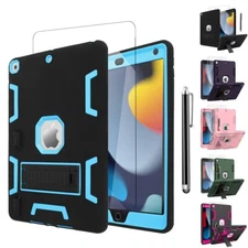 For iPad 9th/8th/7th/6th/5th Gen Case Shockproof Heavy Duty Military Stand Cover