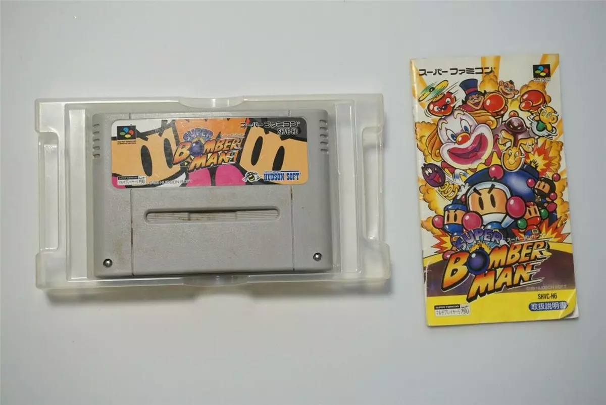 SNES -- SUPER BOMBERMAN -- Boxed. Super famicom. Japan game. Works fully!!  13376