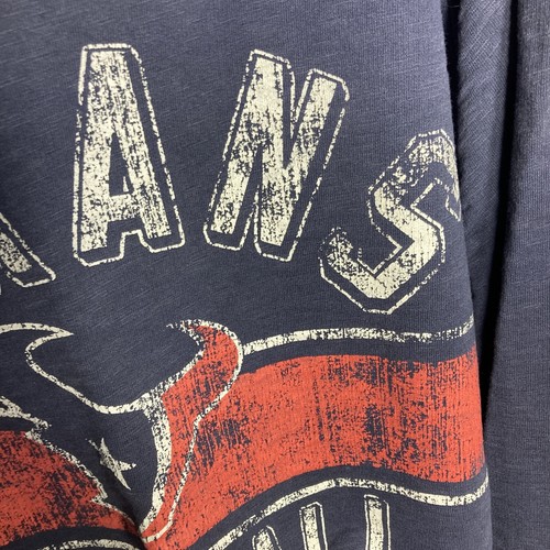 Houston Texans Shirt XL Long Sleeve Spell Out Navy Distressed Thick NFL Stroud - Picture 4 of 14