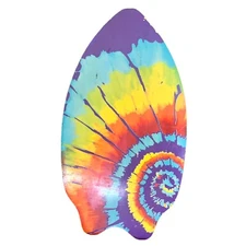 Skim Lizard Skimboard Tie Dye Pattern Skim Boogie Board 37”X 20.5” Wooden