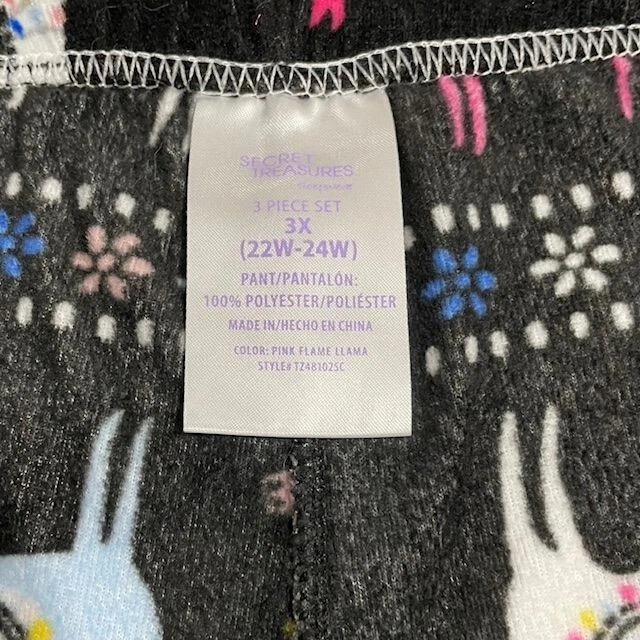 Leggings de terciopelo talla XXXL WMN negros con llamas multicolores Secret Treasures Foto 3 de 4