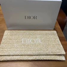 Christian Dior  Clutch Pouch 2023 Summer Rattan Beige Original