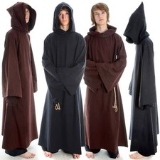 Mittelalter Mönchskutte Willehalm aus Baumwolle Schwarz, Braun HEMAD Gewandung