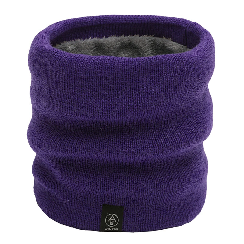 Bufanda unisex de piel de lana diadema gruesa bufanda cálida cómoda agradable para la piel Foto 4 de 4