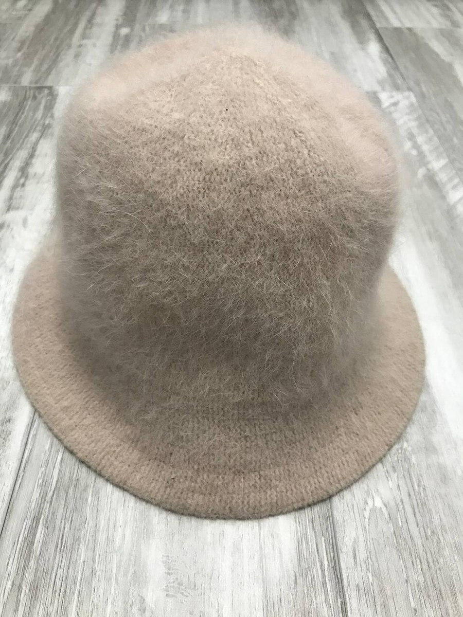 Kangol Angora Rabbit Fur Blend Bucket Hat Cream One Size Y2K  display picture 2