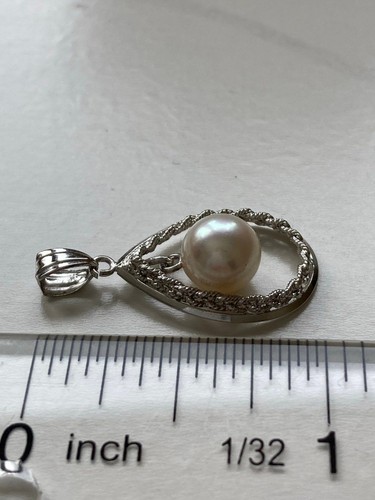 Ciondolo vintage in argento sterling con vera perla - Foto 5 di 6