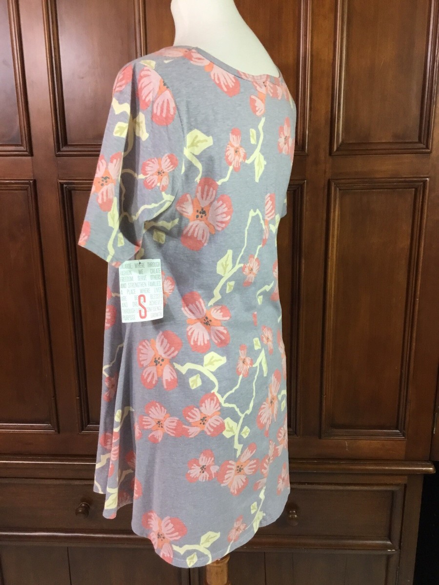 Haut Femme LuLaRoe Perfect T Taille XXS, Manches Courtes, Motif Floral Multicolore - Neuf Sans étiquette