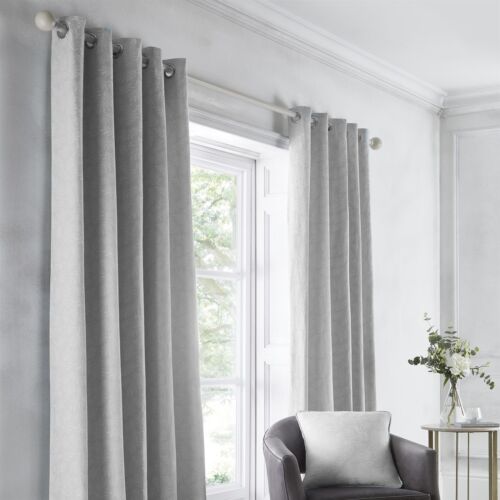 Telford Jacquard Fully Lined Eyelet Curtains and Cushions by Dreams & Drapes - Picture 1 of 12