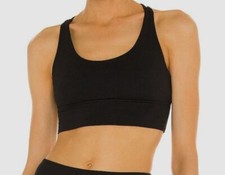 52 Onzie Women's Black Solid Strappy Back Luxe Sport Bra Size S/M