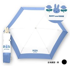 Miffy Folding Umbrella Parasol Face Handle Rose Blue Adult Size Japan Limited