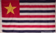 3' X 5'  LOUISIANA REPUBLIC FLAG - CSA  - CIVIL WAR - WHEAT'S TIGERS - DIXIE