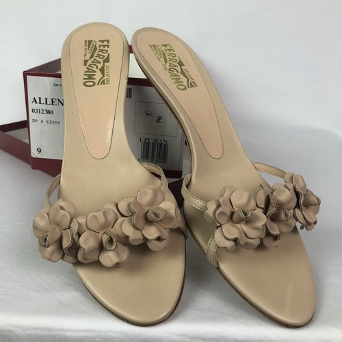Salvatore Ferragamo 9B/ 38 Vintage Calf Leather ALLEN Kitten Heel Shoes RRP $535 - Picture 3 of 18