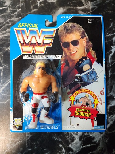 1994 Hasbro Series 10 WWF Shawn Michaels Blue Card...