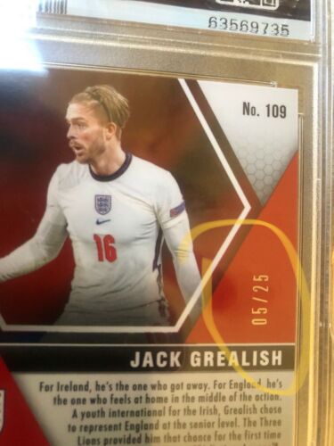 2020 Jack Grealish 05/25 ONLY PSA 9 IN POP🔥 PINK Mosaic UEFA Euros - MINT #109 - Picture 2 of 5