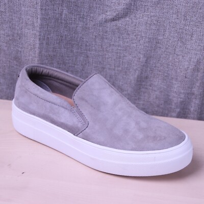 Steve Madden Gills Sneakers Womens 5M Athletic Shoes Gray White Leather  Comfort