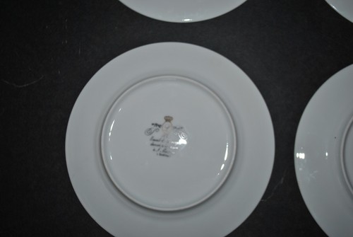 VTG I Godinger Email de Limoges S/4 Tropical Fish Salad Plate MARINO Art 7.5 - Picture 7 of 7