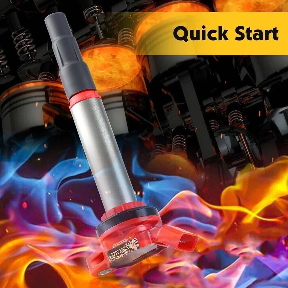 4 Pack Ignition Coils 90919-02258 673-1310 For Toyota Corolla Prius Lexus CT200h — 第 3/4 张图片