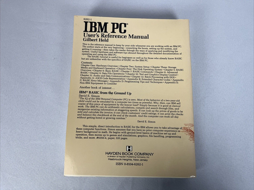 Hayden IBM PC users reference manual gilbert held Book - 9th Printing 1992 - Picture 6 of 7