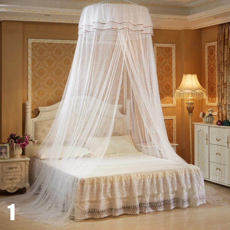 Elegant Round Bedding Mosquito Net Home Bedding Curtain Dome Princess BedCanopy - Image 4 of 4