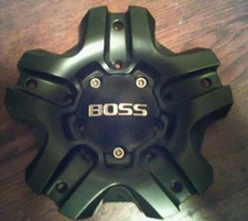 NEW BOSS MOTORSPORTS 3261 334 MATTE  FLAT BLACK WHEEL CENTER CAP *FREE SHIPPING*