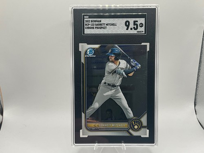 #ad 2023 Bowman Chrome Prospect Garrett Mitchell Rookie #BCP 132 RC SGC 9.5 Mint $14.89