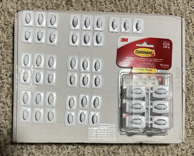Command damage-free hanging Mini Hooks Lot Of 63