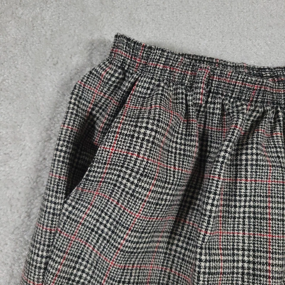 Винтажные женские брюки Alfred Dunner 18 в клетку шерстяная смесь сделано в США 90-е - Изображение 4 из 4