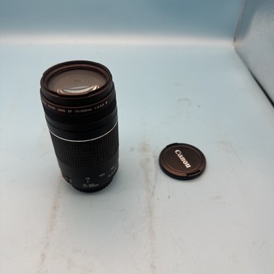Canon 75-300mm EF 1:4-5.6 II USM Telephoto Zoom Lens Black UltraSonic AF MF