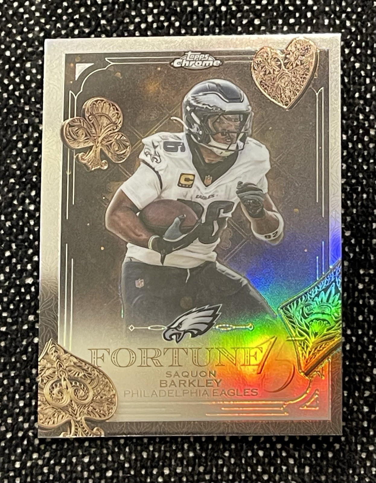 2025 Topps Chrome Fortune 15 Refractor Saquon Barkley #F15-3 - FREE SHIPPING