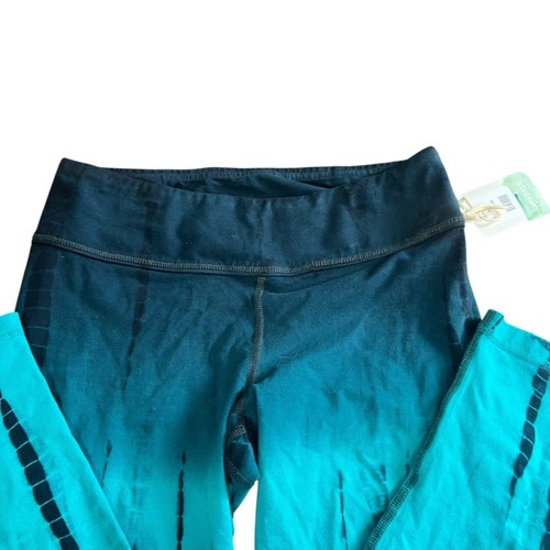 NWT Brisa’s Womens Blue Ombre Cropped Leggings Size Medium - Picture 4 of 7