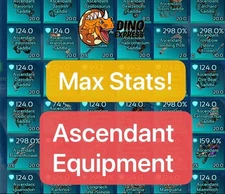 Ascendant Max Gears/Saddle MAX Stats ARK🦕 Survival Ascended ASA PVE PC/XBOX/PS