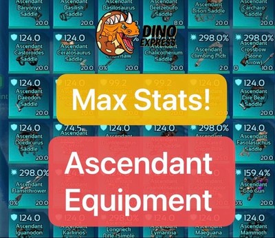Ascendant Max Gears/Saddle MAX Stats ARK  Survival Ascended ASA PVE PC/XBOX/PS