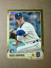 2015 Topps Buck Farmer #193 Gold 858/2015 RC Rookie Card Tigers. rookie card picture