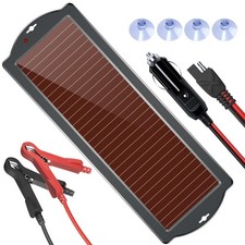 Solar Car Battery Trickle Charger, 12V 1.8W Solar Battery Charger Car