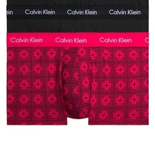 Calvin Klein Men's Boxer Trunks, Low Rise, Pack of 2  New Size 4XL 54 - 56' Red