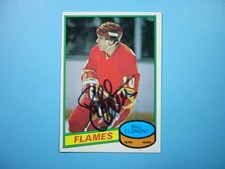 1980/81 O-PEE-CHEE NHL HOCKEY CARD #376 BILL CLEMENT EX/NM AUTO AUTOGRAPH OPC