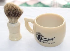 Vintage 1940’s Seaforth Scotch Heather Shaving Mug w/Made Rite Badger Brush 649