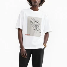 Konus Men's Short Sleeve Graphic Tee in White