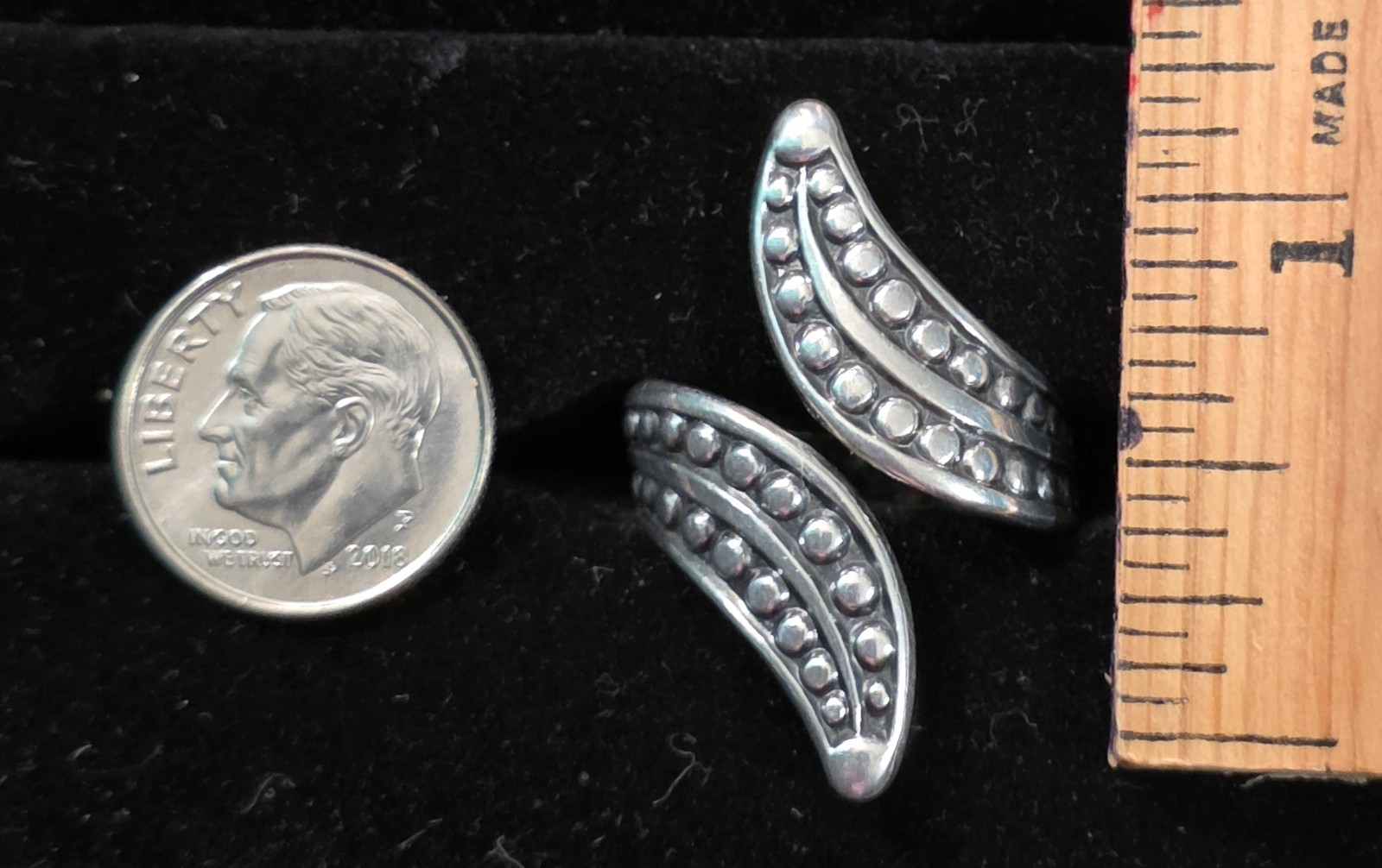 BEAU STERLING ADJUSTABLE WRAP RING - image 2