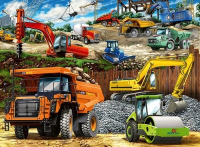 Ravensburger Construction Vehicles 100 Piece Jigsaw Puzzle with Extra Large Piec